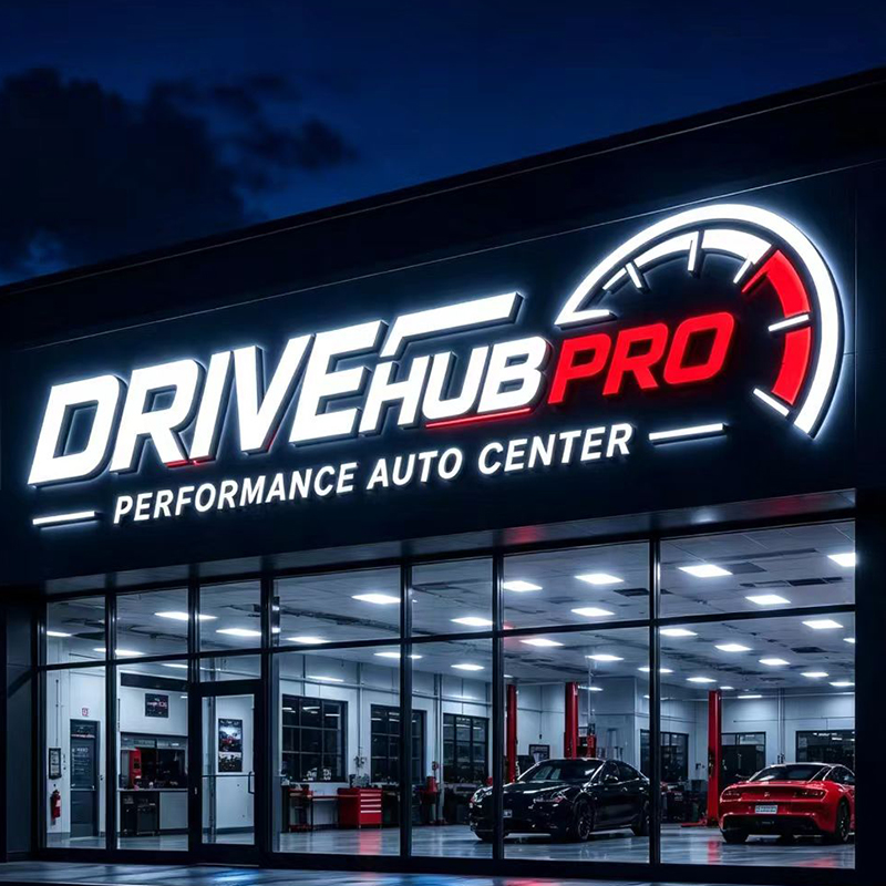 Enseigne lumineuse LED personn - Auto Repair Shop Logo Design avis et prix